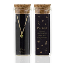 Kris Nations Peridot Charm Necklace Gold N778-G-PER
