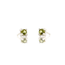 Kris Nations Peridot Prong Set Studs Silver E669-S-PER