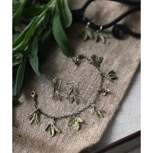 Silver Seasons Petite Herb Rosemary Earrings 3085BZ