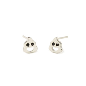 Kris Nations Poop Emoji Studs Silver E-EMJ-POOP-S