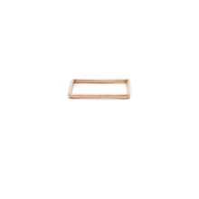 Laughing Sparrow Rose Gold Square Stacking Ring 241-03