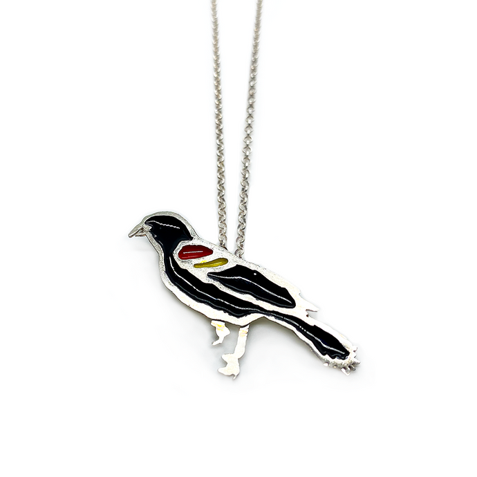 Slashpile Red-Winged Blackbird Necklace