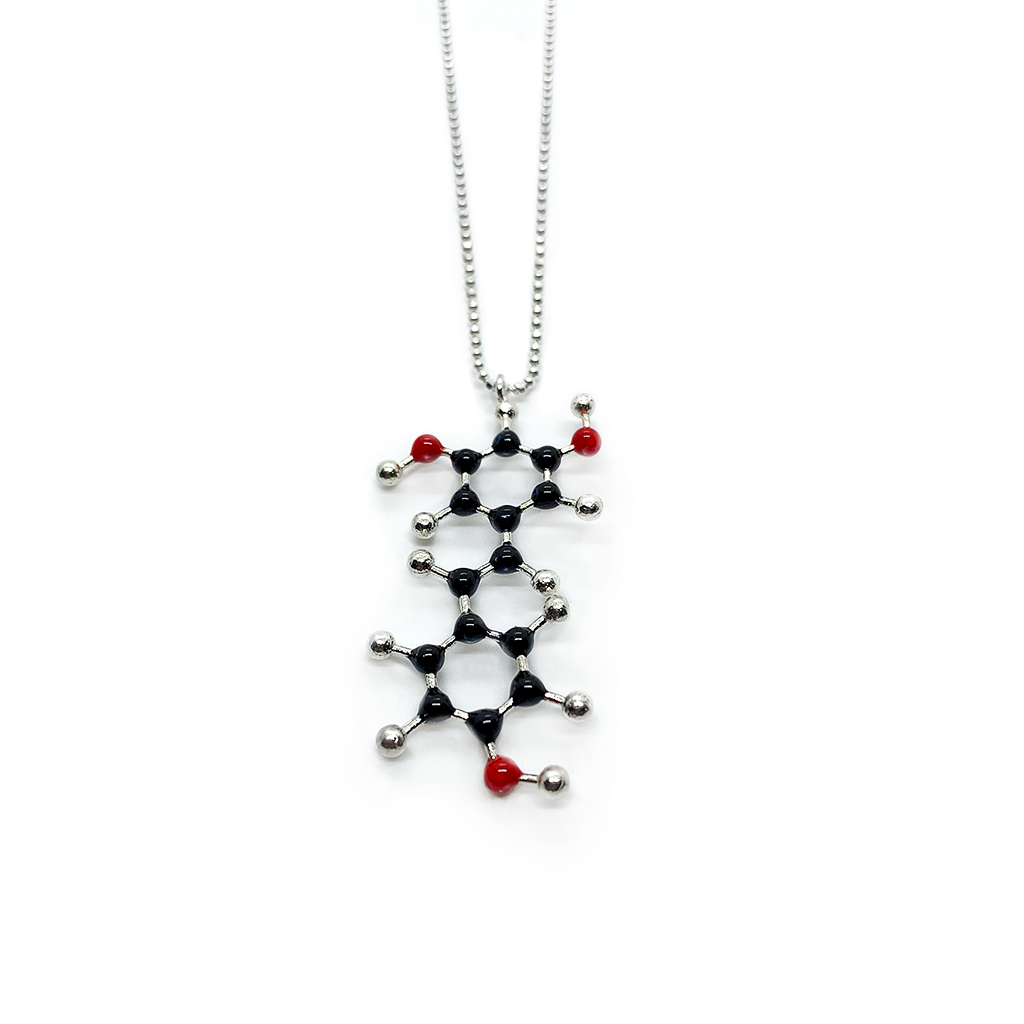 Slashpile Red Wine Molecule Necklace