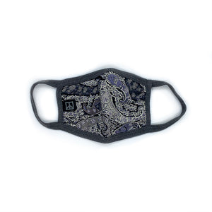 Liberty Clothing Redux Youth Face Mask Grey Paisley 834688001253