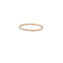 Laughing Sparrow Rope Simple Stacker Ring Rose Gold-filled 205-02