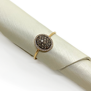 !XAM Oval Champagne Diamond Ring LC-2665