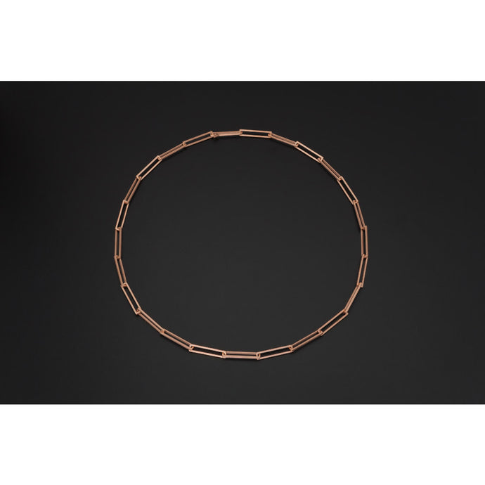 Deco Echo Rose Gold Rectangle Necklace 561468