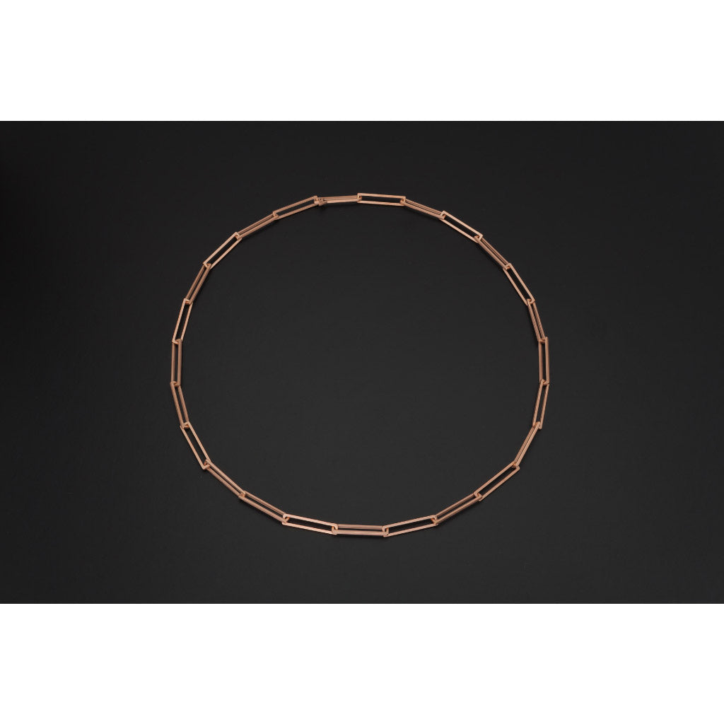 Deco Echo Rose Gold Rectangle Necklace 561468