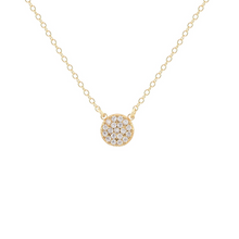 Kris Nations Round Crystal Charm Necklace Gold N835-G