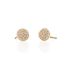 Kris Nations Round Crystal Studs Gold E564-G