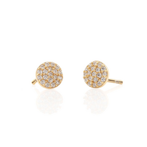 Kris Nations Round Crystal Studs Gold E564-G