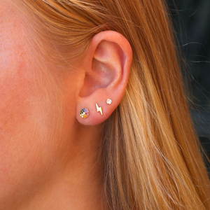 Kris Nations Round Crystal Studs Rainbow E564-G-RAIN