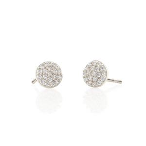 Kris Nations Round Crystal Studs Silver E564-S