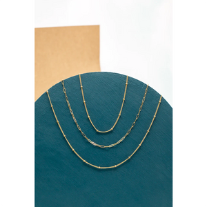 Laughing Sparrow Satellite Layering Chains Gold 331-02