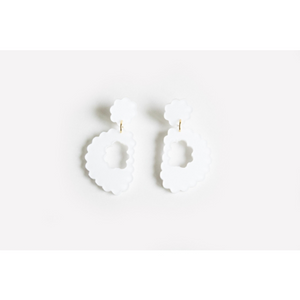 dconstruct Scallop Drop Earrings Powder P-ESCD