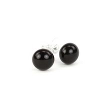 Alicia Niles Simple Glass Studs Black ER125