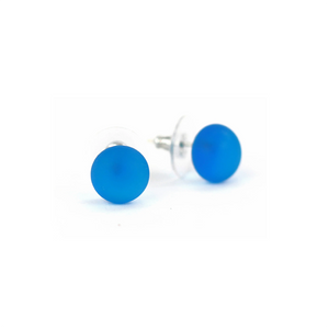 Alicia Niles Simple Glass Studs Soft Turquoise ER125