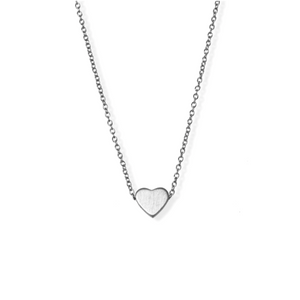 jj+rr Simple Heart Necklace Silver 4N434-S