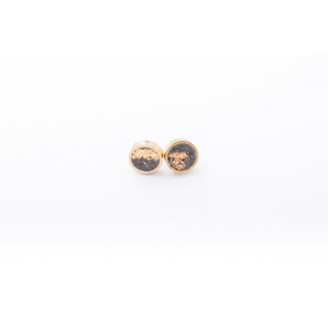 dconstruct Small Concrete Framed Studs Grey Gold CON-J-BR-E-ST-SM-G
