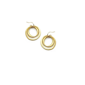 Philippa Roberts Small Double Circle Earrings Gold 7006VE
