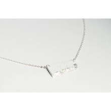 dconstruct Small Offset Concrete Fractured Necklace White Silver CON-J-FR-N-OFFS-WS-16