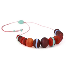 Alicia Niles Soft Stripes Necklace Red & Blue BU051RDBL