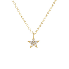 Kris Nations Star Crystal Necklace Gold N921-G-CRYS