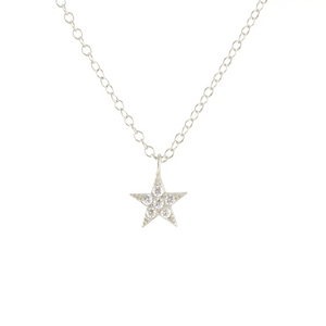 Kris Nations Star Crystal Necklace Silver N921-S-CRYS
