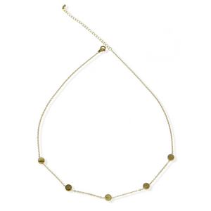 jj+rr Stationed Circle Necklace Gold 8N2G