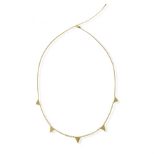 jj+rr Stationed Triangle Necklace Gold 8N1G
