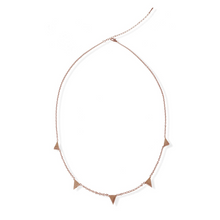 jj+rr Stationed Triangle Necklace Rose Gold 8N1RG