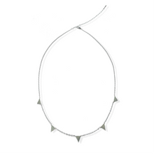 jj+rr Stationed Triangle Necklace Silver 8N1S