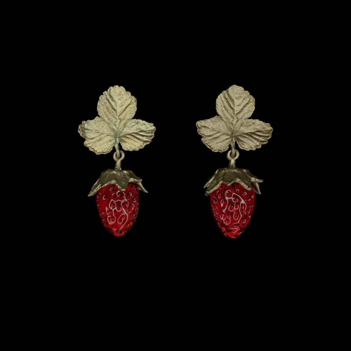 Silver Seasons Strawberry Post Earrings 3669BZ