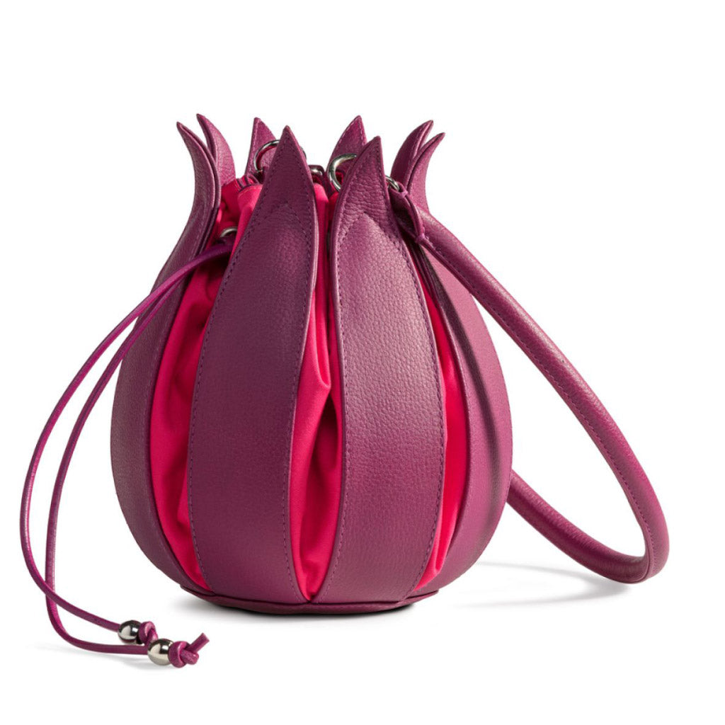bylin Structure Leather Tulip Bag Fuchsia Pink 071303