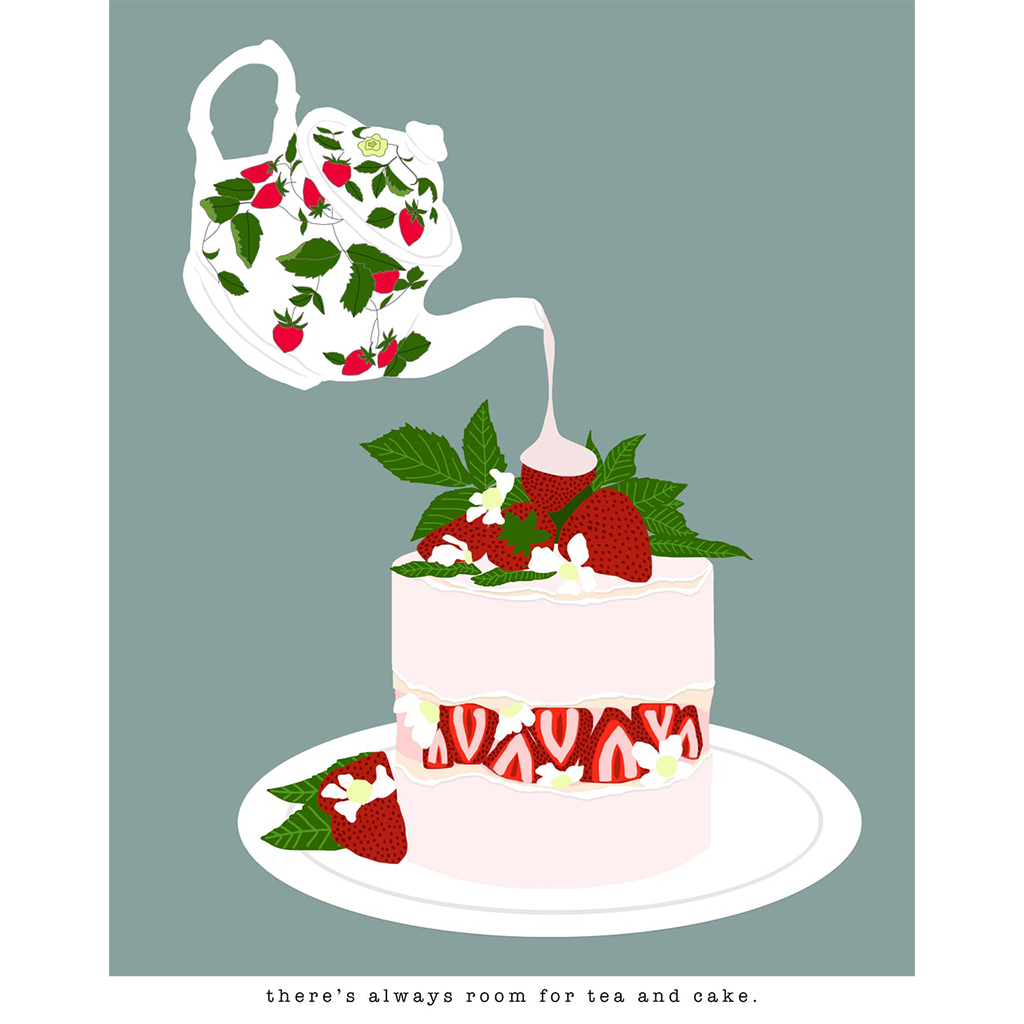 Verrier Tea and Cake Greeting Card VER-GC-HUM-70