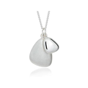 Pamela Lauz Terra Duo Pebble Silver Pendant TER-S009