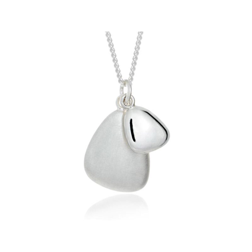 Pamela Lauz Terra Duo Pebble Silver Pendant TER-S009