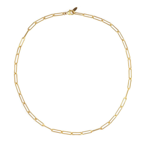 Kris Nations Thick Paperclip Chain Necklace Gold N867-G