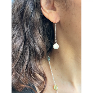 Philippa Roberts Tiny Drops on Chain Earrings Silver 170-12se