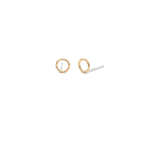 Laughing Sparrow Tiny Gold Circle Studs 170-19