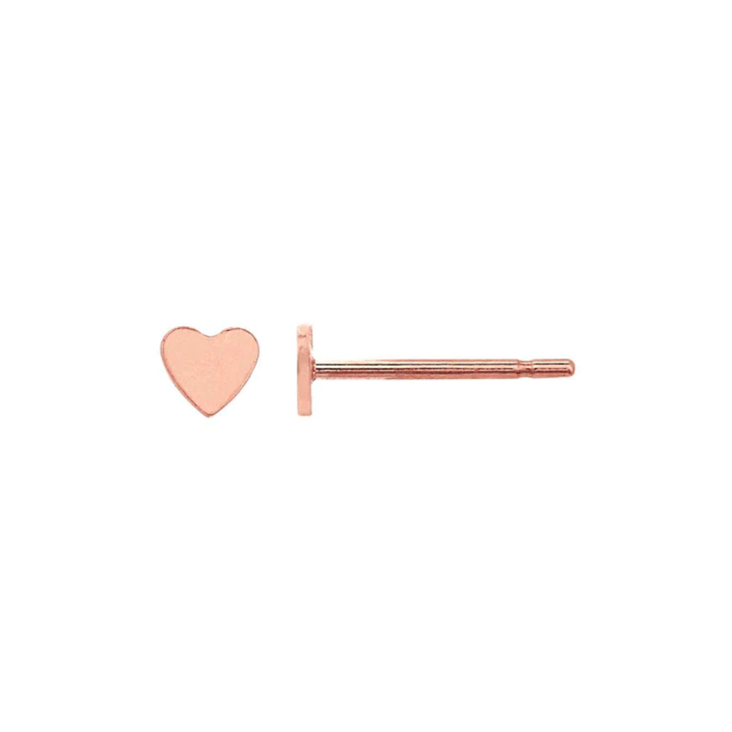 Laughing Sparrow Tiny Heart Studs RGF 170-26