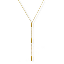 jj+rr Triple Rectangle Y-Necklace Gold 9N22G