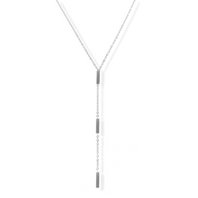 jj+rr Triple Rectangle Y-Necklace Silver 9N22S