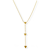 jj+rr Triple Triangle Y-Necklace Gold 9N20G