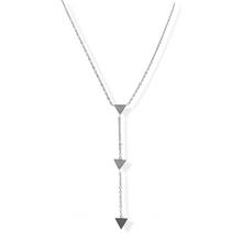 jj+rr Triple Triangle Y-Necklace Silver 9N20S