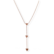 jj+rr Triple Triangle Y-Necklace Rose Gold 9N20RG