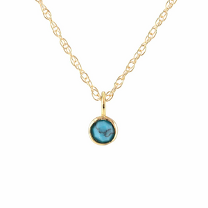 Kris Nations Turquoise Charm Necklace Gold N779-G-TRQ