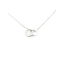 Philippa Roberts Two Little Circles Necklace Silver 5115SN