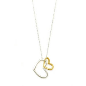 Philippa Roberts Two Open Hearts Necklace 130-07N