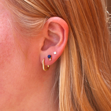 Kris Nations Two Stone Lapis & White Topaz Studs E734-G-LAP